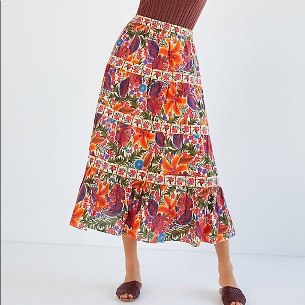 Farm Rio Tiered Maxi Skirt